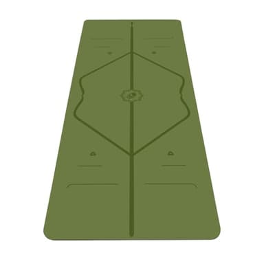Liforme Travel Yoga mat – Free Yoga Bag, Patented Alignment System, Warrior-like Grip, Non-slip, Eco-friendly and Biodegradable, Ultra-lightweight, Sweat resistant, Long, Wide and Thick (Olive)