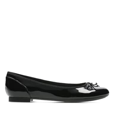 Clarks Women's Couture Bloom Ballet Flats, Black Black Patent, 7.5 UK