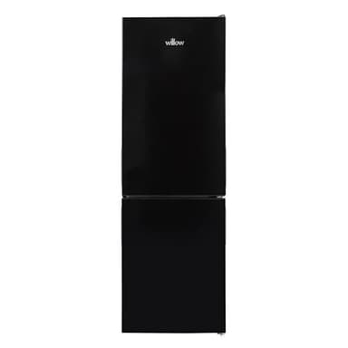 Willow WFF157B 157L Freestanding 70/30 Fridge Freezer with Adjustable Thermostat, Mark-Proof Finish, Low Frost, 2 Year Warranty - Black
