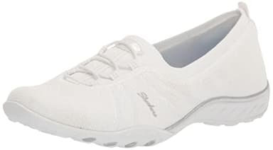 Skechers Women's Breathe Easy – Einfaches Vergnügen Sneaker, White, 6 UK