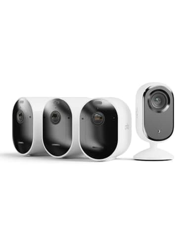 Arlo Pro 5 Security Camera Outdoor Wireless with Indoor Camera Pair Wired, 2K Indoor & Outdoor Camera Kit, Dual-Band Wifi, Free Trial of Secure, Advanced Colour Night Vision, 5 Cameras, White