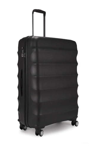 ANTLER - Juno Hard Shell Large Suitcase - Durable, Lightweight & Expandable, 4 Spinner Wheels - Adjustable Handle, TSA Lock, 79cm - Black
