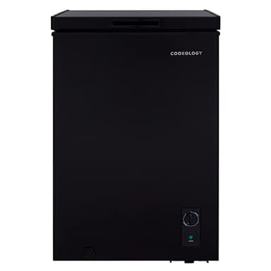 Cookology CCFZ99BK Freestanding Chest Freezer in White - 99 Litre Capacity - For Kitchens, Outbuildings & Garages - Adjustable Feet & Temperature Controls - 4 Star Freezer Rating