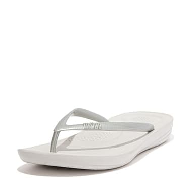 Fitflop Women's iqushion Ergonomic flip-Flops, Silver, 5 UK