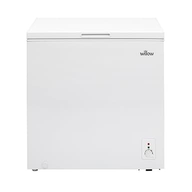 Willow W198CFW 199L Freestanding Chest Freezer with Removable Storage Basket, Adjustable Thermostat, 4* Freezer Rating, Low Noise - White