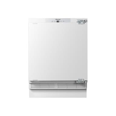 Hisense RUR156D4AWE Built-in under-counter fridge with 4 star freeze zone, 121L Capacity 59.5 × 81.8 × 54.5 cm (W×H×D) White
