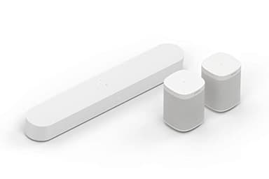 Sonos Beam (Gen 2) Soundbar White 5.0 (Beam Soundbar + 2 One Gen2 Speakers)