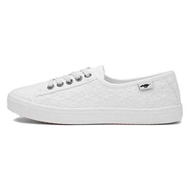 Rocket Dog Chow Chow Womens White Canvas Shoe - Size 7 UK - White