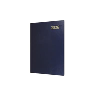 Collins - Essential - 2026 12 Month Calendar Year Planner, Week-To-View Diary, A5 Hard Cover - Dark Blue (ESSA53.65-26)