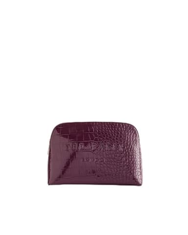 Ted Baker Women's CROCALA-Imitation Croc Makeup Bag, Maroon, O/S