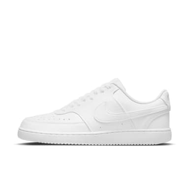 NIKE Men's Court Vision Lo Be Basketball Shoe, White, 9 UK