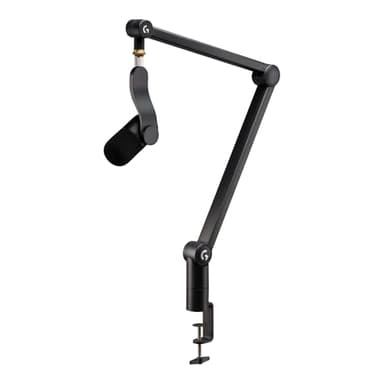 Logitech G Yeticaster GX Dynamic Supercardioid Gaming Microphone With Boom Arm, RGB Lighting and LIGHTSYNC, Broadcast-Style USB Mic for PC and Mac, Use for Recording and Streaming - Black