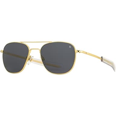 AO Original Pilot Sunglasses - SkyMaster Glass Lenses - Bayonet Temple gold Size: 55-20-140 B46