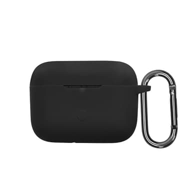 kwmobile Silicone Cover Compatible with Marshall Motif II ANC - Case Cover Stick-On Skin with Clip - Black