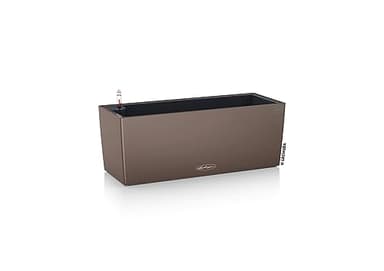 Lechuza BALCONERA Color 50 Self Watering Planter Plastic Indoor/Outdoor Flower Plant Pot Table and Window Box with Drainage Hole H19 L50 W19 cm Nutmeg
