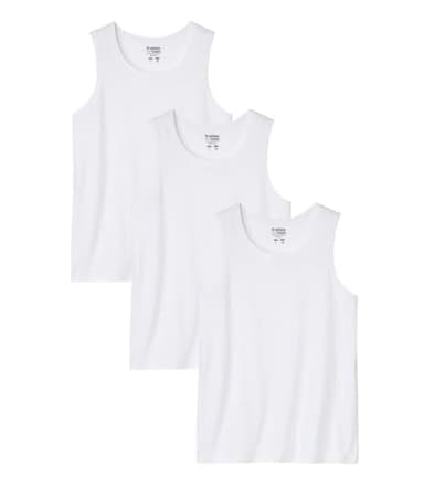 ATLAS FOR MEN - 3 Pack Plain Tank Tops for Men - Classic Sleeveless Vests - Casual - UK Sizes S to 4XL White