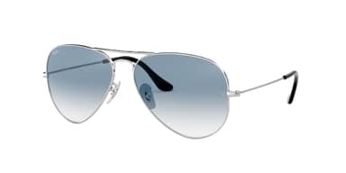 Ray-Ban Unisex Aviator Sunglasses, Silver (003/3f), 58 mm UK