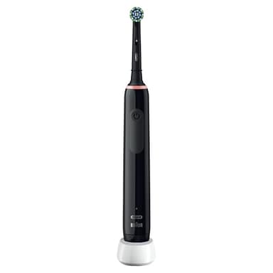 Oral-B Pro 3 Electric Toothbrushes For Adults, Oral B Electric Toothbrush, 1 Cross Action Toothbrush Head, 3 Modes with Teeth Whitening, Travel Electric Toothbrush, 2 Pin UK Plug, 3000, Black
