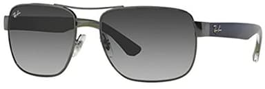 Ray-Ban Square Mens Gunmetal & Blue Grey Gradient Sunglasses