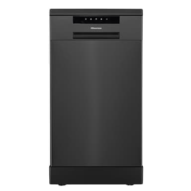 Hisense HS523E15BUK Slimline 10 Places Free Standing Dishwasher Black with 30 Minutes Quick Wash [Energy Class E]