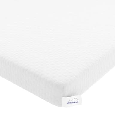 WOWTTRELAX Memory Foam Mattress Topper Small Double Bed, 3 IN Dual-Layer Extra Thick, Flexible Ventilated Design With Washable & Removable Knitting Cover, Back Pain Support (120x190x7cm)