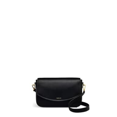 RADLEY London River Road Women's Small Smooth & Grained Leather Flapover Crossbody, Black