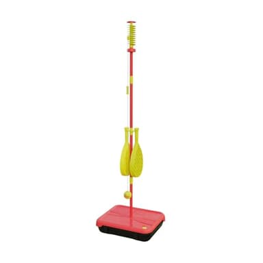 Classic All Surface Swingball Set, Real Tennis Ball, Championship Bats, All Surface Base with Integrated Carry Case for Transportation, For ages 6+ to Adult, Classic Outdoor Games, Red and Yellow