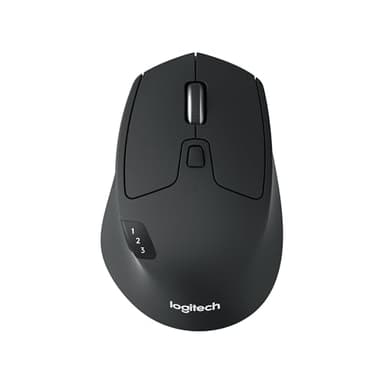 Logitech M720 Triathlon Multi-Device Wireless Mouse, Bluetooth, USB Unifying Receiver, 1000 DPI, 6 Programmable Buttons, 2-Year Battery, Compatible with Laptop, PC, Mac, iPadOS - Grey