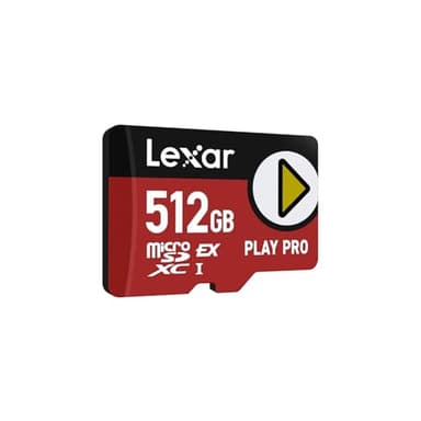 Lexar PLAY PRO MicroSDXC Express Card 512GB, up to 900MB/s Read, 600MB/s Write, Gaming-Optimized, A2, 4K, High-Speed Micro SD Memory Card for Handheld Consoles, Switch, Portable Gaming Device
