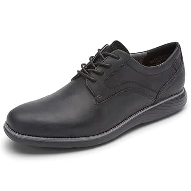 Rockport Men's Garett Plain Toe Oxford, Black, 7 UK