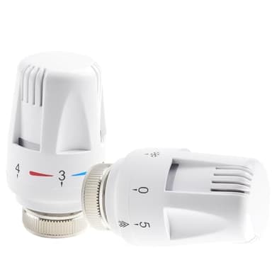Radiator Thermostat Valve Radiator Thermostat Valve Head Replacement Head Heating System Temperature Control for Home Office Bedroom Etc(White) 2pc, Universal TRV Valves Head Thermostat M30 X 1.5