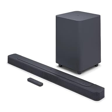 JBL Bar 500 Speaker 5.1 Channel 590 W Surround Sound Home Entertainment Bar with Subwoofer, Dolby Atmos, MultiBeam and Built-In Wi-Fi, Black