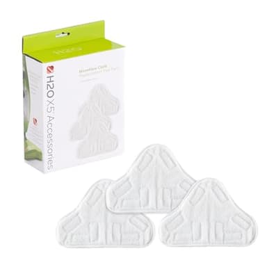 H2O X5 Microfibre Cloth Pack - Set of 3 High-Quality Replacement Cleaning Pads for Steam Cleaners - Optimize Your Cleaning Power with Pads Specifically Designed for Your H20 X5 Steam Mop