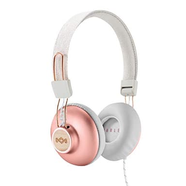 House of Marley Positive Vibration 2 - Foldable Headphones, Comfortable Design, Noise Isolation, Premium Sound 40 mm Driver, Microphone, Woven Cables, Sustainable Materials, Copper