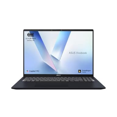 ASUS Vivobook 16 X1607QA Laptop| 16.0-inch 16:10 WUXGA Screen | CoPilot+ PC | Qualcomm Snapdragon X X1-26-100 Processor | 16GB RAM | 512GB PCIe G4 SSD | 19 Hour Battery Life | Windows 11 Home