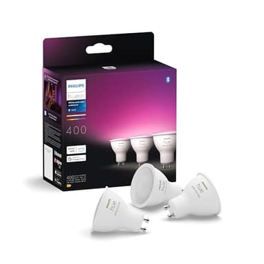 Philips Hue GU10 – Smart Spotlight – (3-Pack) White and Colour Ambiance