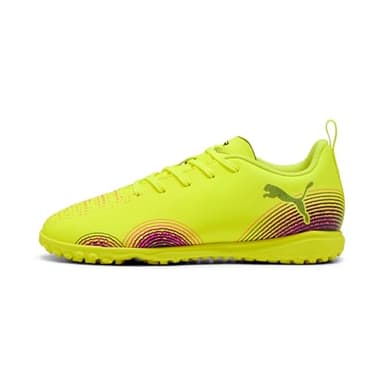 PUMA Unisex Kids Future 8 Play Tt Jr Soccer Shoe, Yellow Alert Puma Black Sun Struck, 1 UK