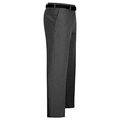 MyShoeStore Mens Formal Trousers Casual Business Office Smart Dress Pants Straight Leg Flat Front Everpress Pockets Waist Size 30 Inch to 50 Inches(Charcoal Grey, 32/29)