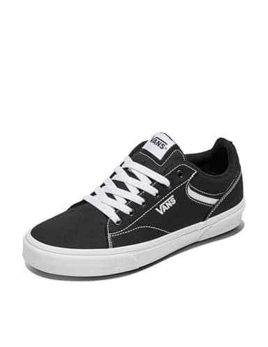 Vans Men's Sneaker, Canvas Black White, 10 UK