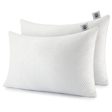 Martian Dreams LunaCore® Hybrid Pillow, Microfibre & Shredded Memory Foam Fill, Medium Firm, Hypoallergenic, 2 Pack (50x75cm), Neck & Shoulder Support