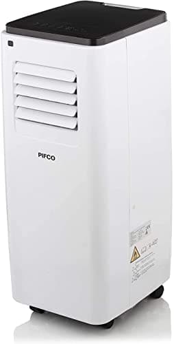 Pifco P40013 Portable 3-In-1 Air Conditioner, Fan, Cooler and Dehumidifier, 9000 BTU with 24-Hour Programmable Timer, 2 Speed Settings, R290, Auto Shut Off, Remote Control Included, White