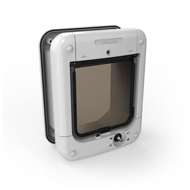 Cat Mate Microchip Activated Cat Flap (360) - For Cats and Small Dogs, Accommodates up to 30 Pets, for Single/Multiple glazing, UPVC, walls and Wood, White