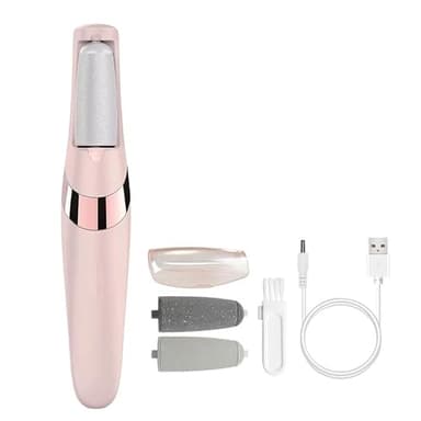 IndoTeam Electric Foot File - Rechargeable Hard Skin Remover - Waterproof Callus Remover Pad Foot Scraper - Professional Pedicure Tools Set with Storage Bag for Dry Dead Skin Cracked Heels Calluses