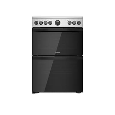 Indesit 60 cm ID67V9HCX/UK Electric Double Freestanding cooker - Stainless Steel