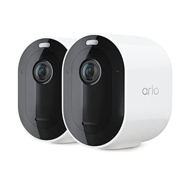 Arlo Pro 5S 2K Spotlight Camera - 2 Pack - Security Cameras Wireless Outdoor, Dual Band Wi-Fi, Color Night Vision, 2-Way Audio, Home Security Cameras, Home Improvement, White – VMC4260P