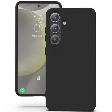 YATWIN Silicone Case for Samsung Galaxy S24, Soft-Touch, Shockproof, DustProof, Antiskid Full Body Armour Phone Cover for Samsung Galaxy S24 - Black