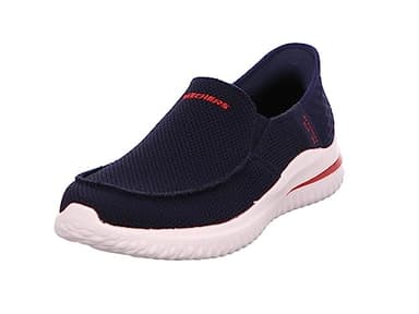 Skechers Men's DELSON 3.0 CABRINO Slip-On, Navy Knit, 11 UK