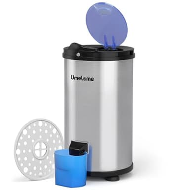 Spin Dryer 4kg by Umelome, Energy&Power Saving Spinner 2800 RPM Clothes Dryer, Energy Efficiency Class: A+++, Gravity Drain dryer, Silvery