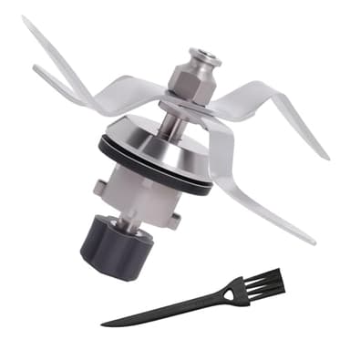 Wjelet Stainless Steel Replacement Blade + Cleaning Brush for Silvercrest Monsieur Cuisine Connect and Monsieur Cuisine Smart Food Processor, Compatible Food Processor Accessories, Blade Set for