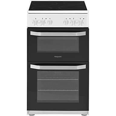 Hotpoint 50cm Double Cavity Electric Cooker - White